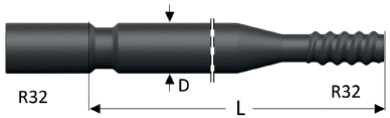 Ведущая буровая штанга R46, R32-R32, GT46-31R32/R32, 94502660