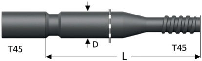 Ведущая буровая штанга R63, T45-T45, GT63-37T45/T45, 7956-6337-70, 94502627